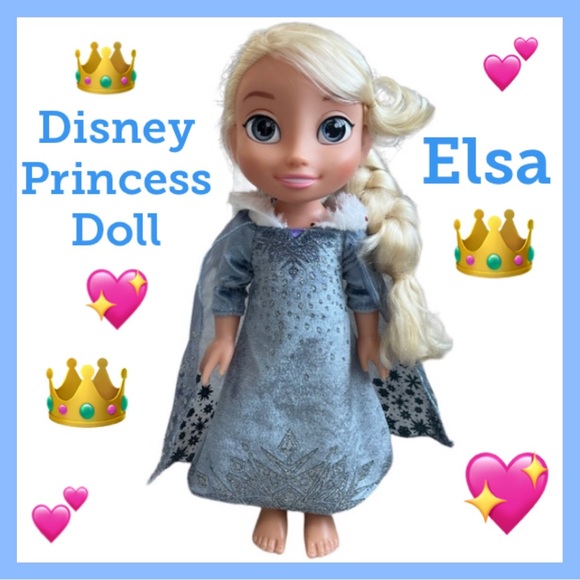 Disney Princess Frozen Elsa Doll 13” Doll Fur Collar Dress - Picture 8 of 8